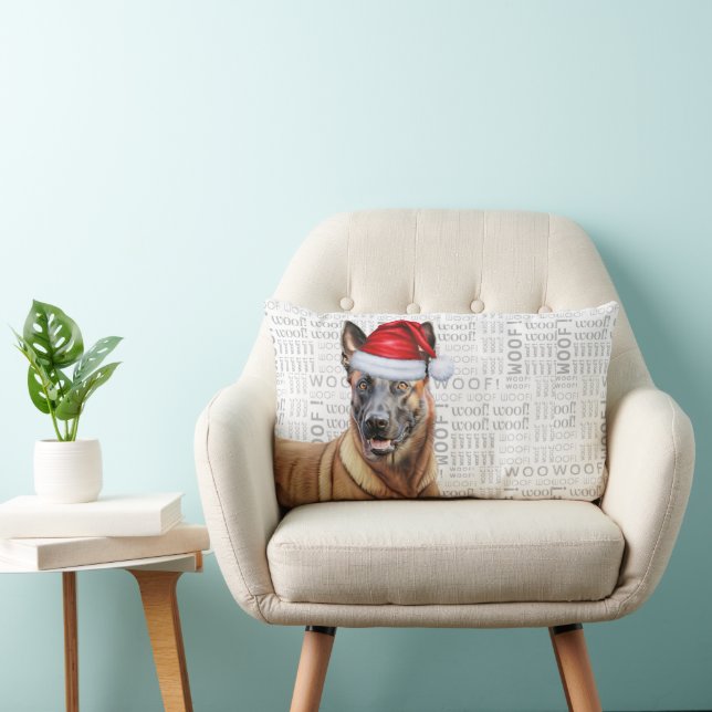 Hondenliefhebber Christmas Belgian Malinois Kussen (Stoel)