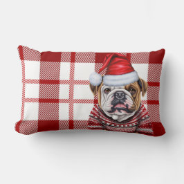 Hondenliefhebber Christmas Bulldog Red Holiday Pla Kussen