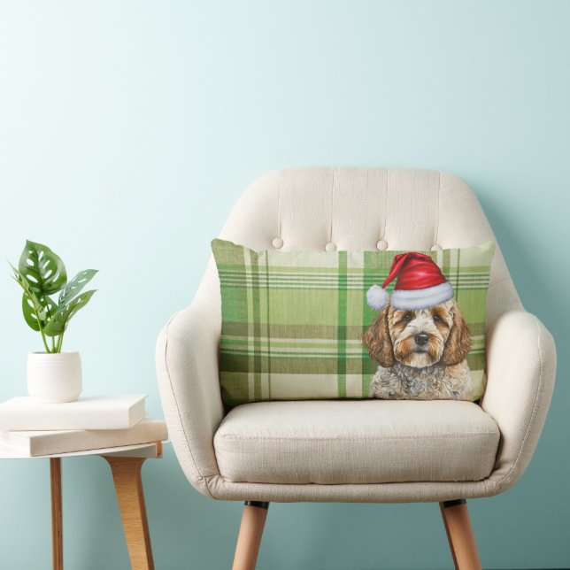 Hondenliefhebber Christmas Cockapoo Green Holiday  Kussen (Stoel)
