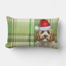 Hondenliefhebber Christmas Cockapoo Green Holiday  Kussen