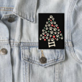 Hondenliefhebber Christmas Paw Tree Paws Holiday G Button (Insitu)
