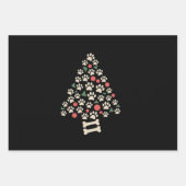 Hondenliefhebber Christmas Paw Tree Paws Holiday G Inpakpapier Vel (Voorkant)