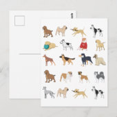 Hondenliefhebber Club Pattern Briefkaart (Voorkant / Achterkant)