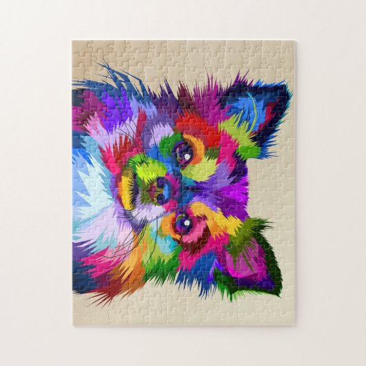 Hondenliefhebber Colorful Chihuahua Dog Legpuzzel (Verticaal)