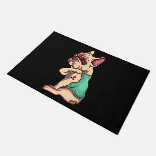 Hondenliefhebber | Cool French Bulldog I Love Mam  Deurmat (Schuin)