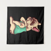 Hondenliefhebber | Cool French Bulldog I Love Mam  Wandkleed (Voorkant (horizontaal))