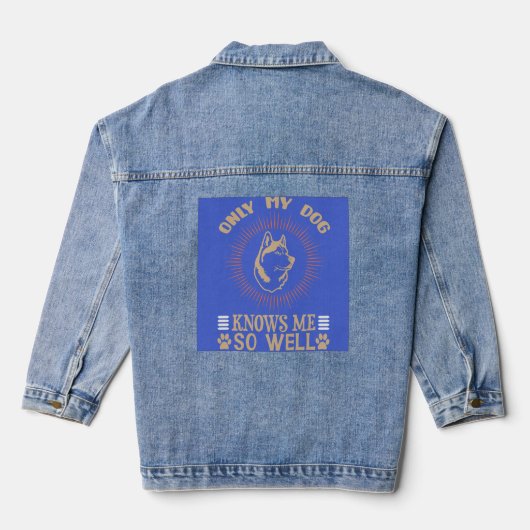 Hondenliefhebber Cozy Denim Jacket (Achterkant)