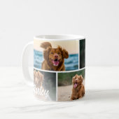 Hondenliefhebber Custom 4 Foto Pet Collage Koffiemok (Voorkant links)