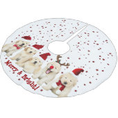 Hondenliefhebber, Cute Pupplies, kerstgouden lab, Kerstboom Rok (Gekanteld)