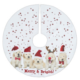 Hondenliefhebber, Cute Pupplies, kerstgouden lab, Kerstboom Rok