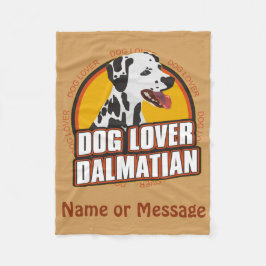 Hondenliefhebber Dalmatian Blanket past naam aan Fleece Deken