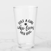 hondenliefhebber design een meisje dat van haar ho glas (Voorkant)