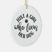 Hondenliefhebber design een meisje dat van haar ho keramisch ornament (Rechts)