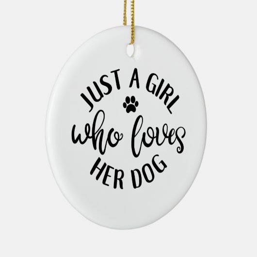 Hondenliefhebber design een meisje dat van haar ho keramisch ornament (Rechts)