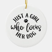 Hondenliefhebber design een meisje dat van haar ho keramisch ornament (Voorkant)