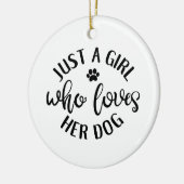 Hondenliefhebber design een meisje dat van haar ho keramisch ornament (Links)