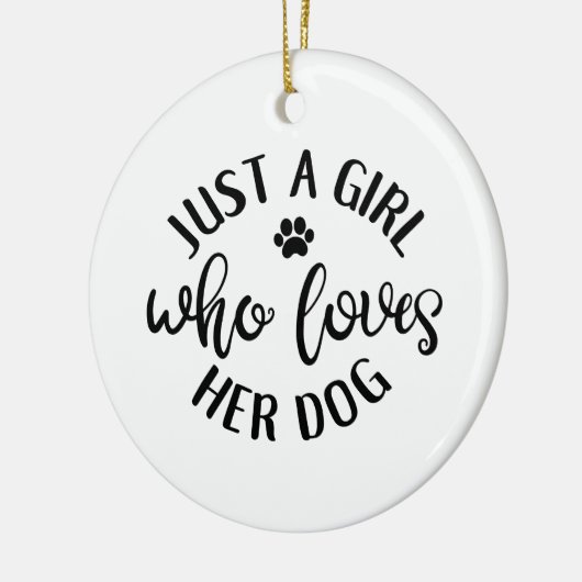 Hondenliefhebber design een meisje dat van haar ho keramisch ornament (Links)