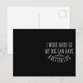 Hondenliefhebber Design I Work Hard Briefkaart (Voorkant / Achterkant)