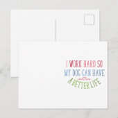Hondenliefhebber Design I Work Hard Briefkaart (Voorkant / Achterkant)