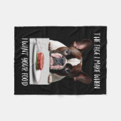 Hondenliefhebber Design Steak Dinner Eten Franse B Fleece Deken (Voorkant (Horizontaal))