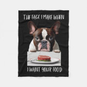 Hondenliefhebber Design Steak Dinner Eten Franse B Fleece Deken (Voorkant)