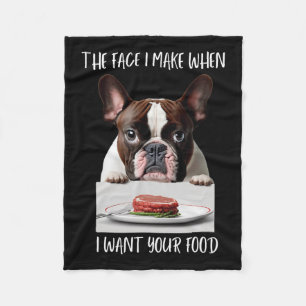Hondenliefhebber Design Steak Dinner Eten Franse B Fleece Deken