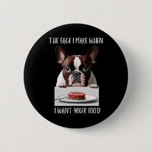 Hondenliefhebber Design Steak Dinner Eten Franse B Ronde Button 5,7 Cm
