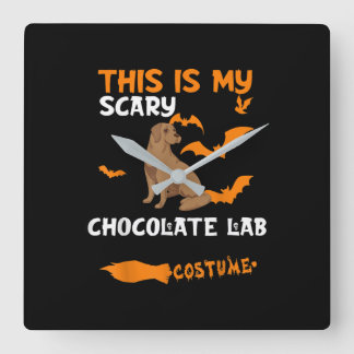 Hondenliefhebber | Dit is mijn enge chocolade lab Vierkante Klok