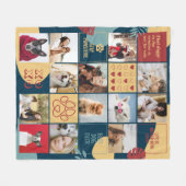 Hondenliefhebber Dog Mam Schattige Pet Foto Collag Fleece Deken (Voorkant (Horizontaal))