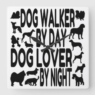 hondenliefhebber Dog Walker Vierkante Klok