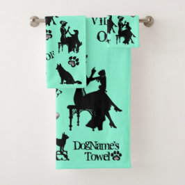 Hondenliefhebber! Dog's Towels! Voeg Naam of Namen Bad Handdoek