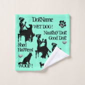 Hondenliefhebber! Dog's Towels! Voeg Naam of Namen Bad Handdoek (Wasdoekje)
