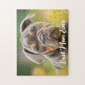 Hondenliefhebber Eenvoudige Moderne Custom Pet Fot Legpuzzel (Verticaal)