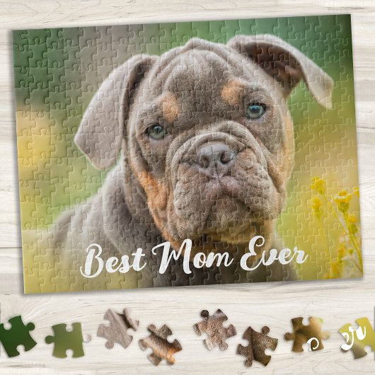 Hondenliefhebber Eenvoudige Moderne Custom Pet Fot Legpuzzel