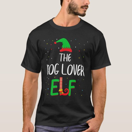 Hondenliefhebber Elf Familie Matching Kerst Pjs Gr T-shirt (Voorkant)