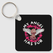 hondenliefhebber engelenvleugels labrador pup sleutelhanger (Voorkant)