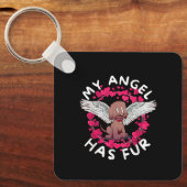 hondenliefhebber engelenvleugels labrador pup sleutelhanger (Voorkant)