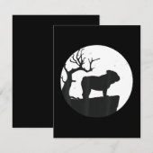 Hondenliefhebber | English Bulldog Silhouette Hall Bedankkaart (Voorkant / Achterkant)