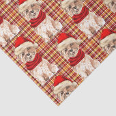 Hondenliefhebber feestdag met Red Pset en Kerstmis Tissuepapier (Detail)