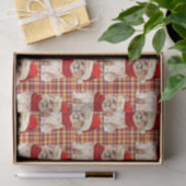 Hondenliefhebber feestdag met Red Pset en Kerstmis Tissuepapier (Geschenk)