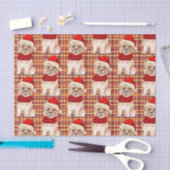 Hondenliefhebber feestdag met Red Pset en Kerstmis Tissuepapier (Craft)