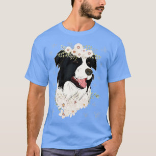 Hondenliefhebber Floral Animal Dog Crown Border Co T-shirt