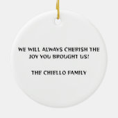 Hondenliefhebber Foto Huisdier Herinnering Sieraad Keramisch Ornament (Achterkant)