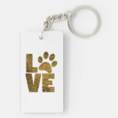 Hondenliefhebber foto, met naam sleutelhanger (achterkant)