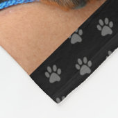 Hondenliefhebber Fotocollage Pootafdruk Fleece Deken (Hoek)