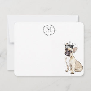 Hondenliefhebber French Bulldog Personalized Royal Notitiekaartje