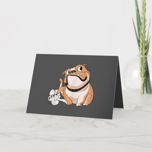 Hondenliefhebber | Funny Bulldog Farting Sarcastic Feestdagen Kaart (Voorkant)