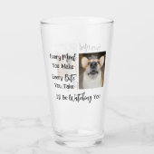 Hondenliefhebber Funny Dog Gezegde 2 foto's Glas (Achterkant)