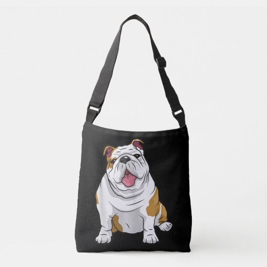 hondenliefhebber | Funny English Bulldog Puppy Gif Crossbody Tas (Voorkant)