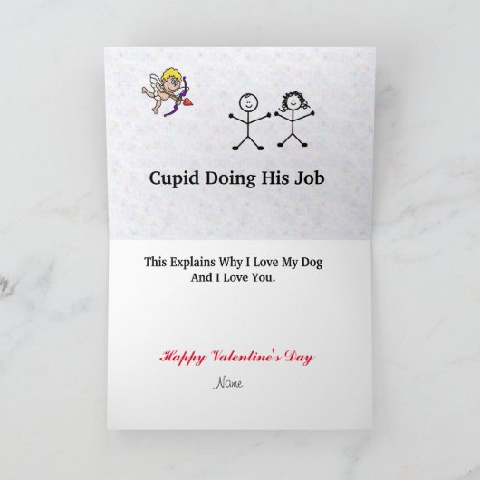 Hondenliefhebber Funny Valentijnsdag Card Kaart (Binnen)